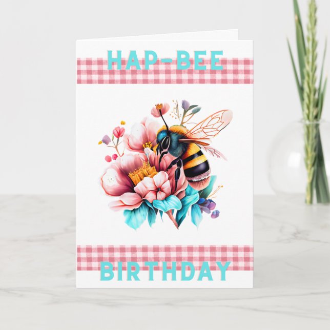 Carte d'anniversaire Hap-Bee (Devant)