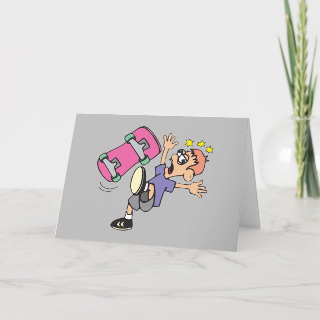Carte d'anniversaire Happy Skateboard (Devant)