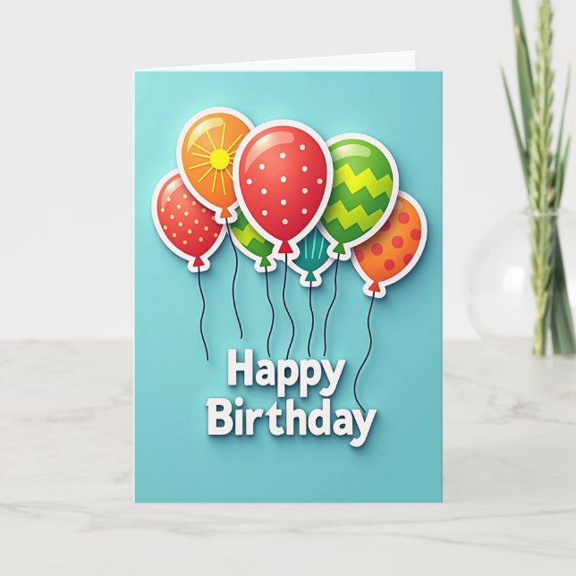 Carte d'anniversaire Happy Zigzag (Devant)
