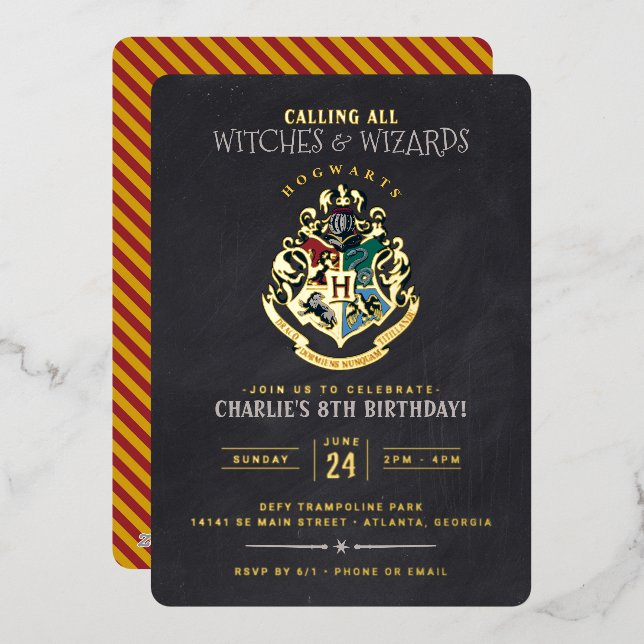 Carte d'anniversaire Harry Potter Hogwarts Crest T (Recto/Verso)