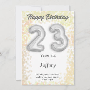 Carte d'anniversaire heureuse à 23 ans