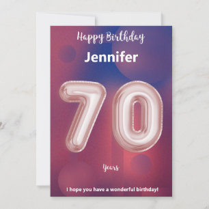 Carte d'anniversaire heureuse à 70 ans