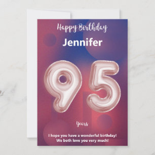 Carte d'anniversaire heureuse à 95 ans