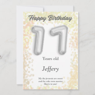 Carte d'anniversaire heureuse à dix-sept ans