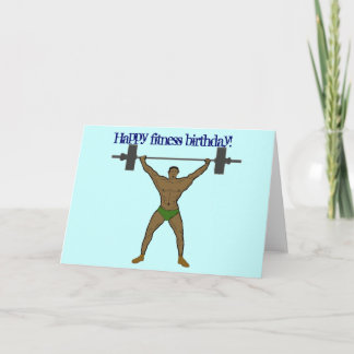 Carte d'anniversaire heureuse de forme physique