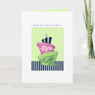 Carte d'anniversaire heureuse de gâteau