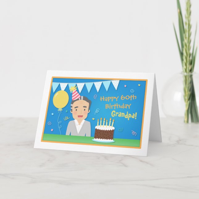 Carte d'anniversaire heureuse de grand-papa de (Devant)