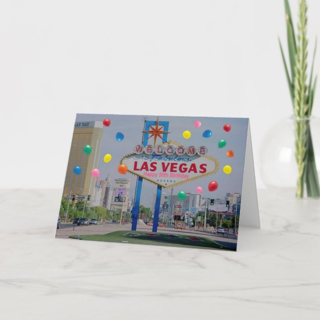 Carte d'anniversaire heureuse de Las Vegas (Devant)