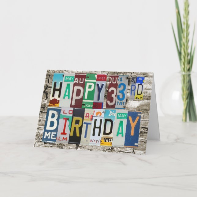 Carte d'anniversaire heureuse de plaques (Devant)