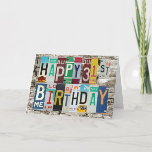 Carte d'anniversaire heureuse de plaques