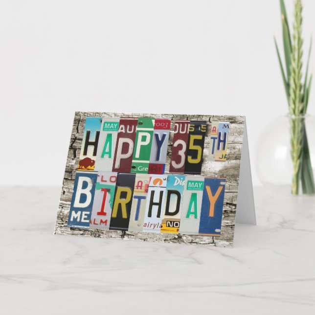 Carte d'anniversaire heureuse de plaques (Devant)
