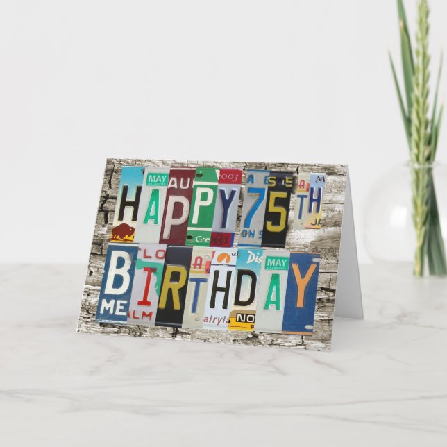 Carte d'anniversaire heureuse de plaques (Devant)