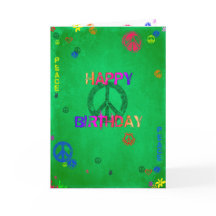Carte d'anniversaire hippie heureuse