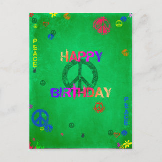 Carte d'anniversaire hippie heureuse