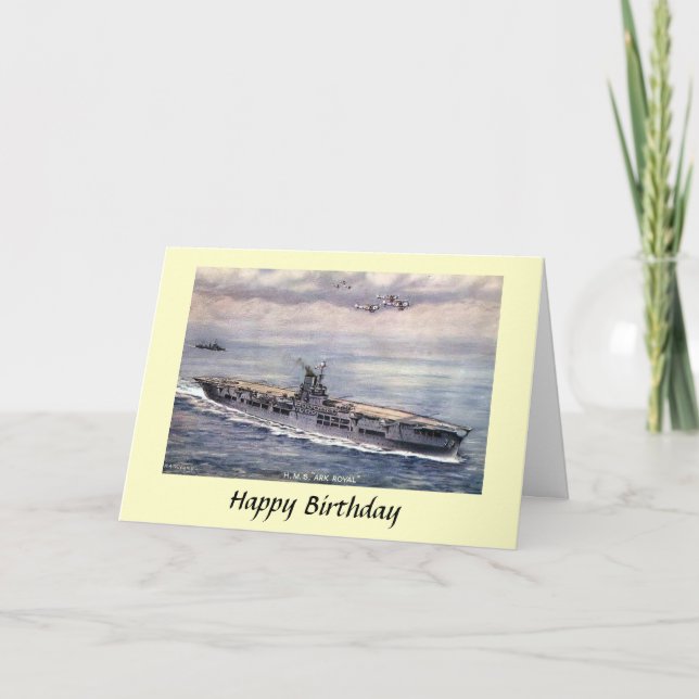 Carte d'anniversaire - HMS Ark Royal (Devant)