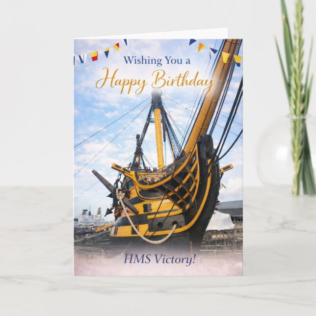 Carte d'anniversaire HMS Victory (Devant)