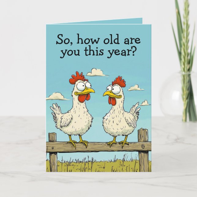 Carte d'anniversaire Holy Cluck (Devant)