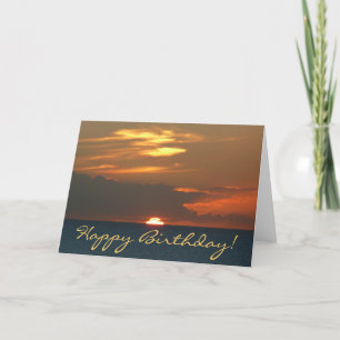 Carte d'anniversaire Horizon Sunset (vierge à l'in