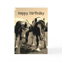 Carte d'anniversaire Horsey