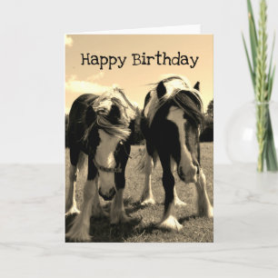 Carte d'anniversaire Horsey