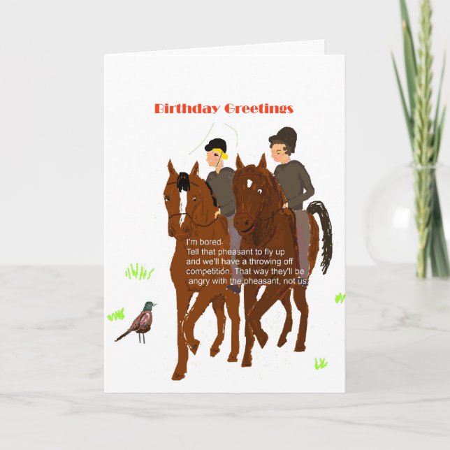 Carte d'anniversaire Horsey (Devant)