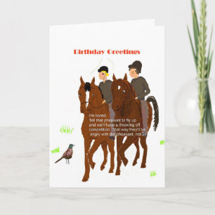 Carte d'anniversaire Horsey