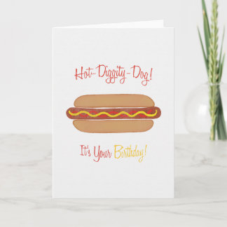 Carte d'anniversaire Hot Diggity Chien, Hot Chien