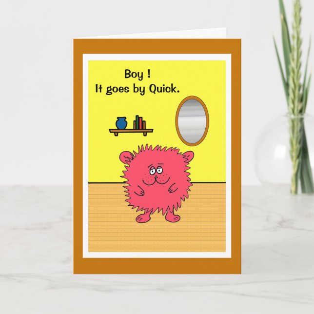 Carte d'anniversaire humoristique (Devant)