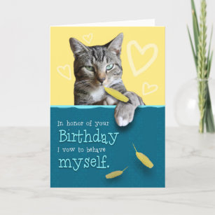 Humoristique Chat Cartes D Anniversaire Zazzle