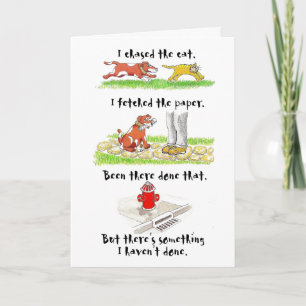 Carte d'anniversaire humoristique avec le