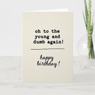Carte d'anniversaire humoristique avec texte en dé