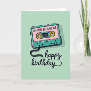 Carte d'anniversaire humoristique cassette