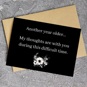 Carte d'anniversaire humoristique et sombre pour v