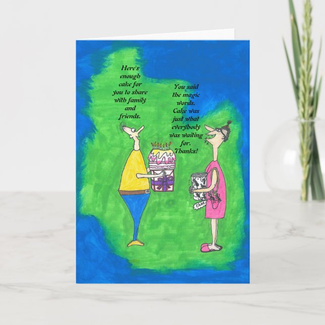 Carte D'Anniversaire Humoristique Lady Avec Des Fo (Devant)