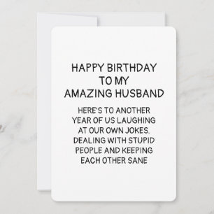 Carte d'anniversaire humoristique minimaliste pour