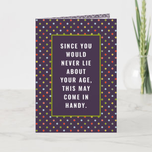 Carte d'anniversaire humoristique pour adulte