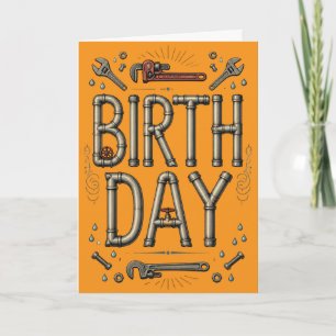 Carte d'anniversaire humoristique pour plombier Hu