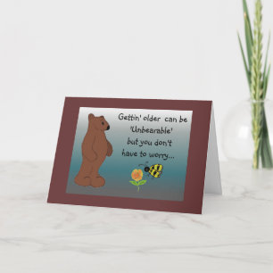 Carte d'anniversaire humoristique pour un ours
