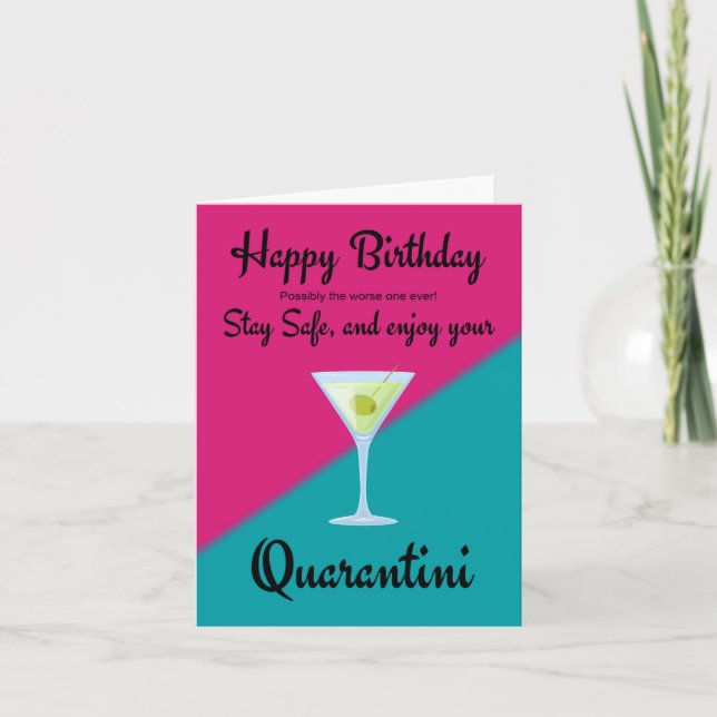 Carte d'anniversaire Humour de quarantaine pendant (Devant)