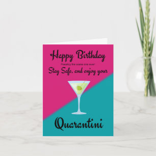 Carte d'anniversaire Humour de quarantaine pendant