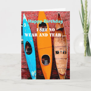 Carte d'anniversaire humour kayaks photographie