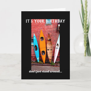 Carte d'anniversaire humour kayaks photographie
