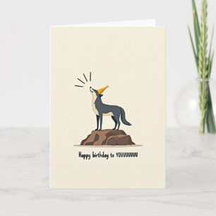 Carte d'anniversaire Hurlement