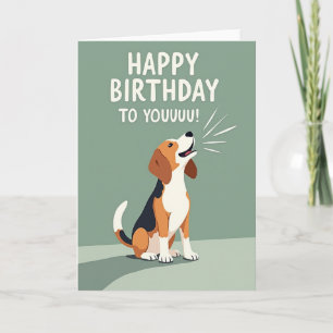 Carte d'anniversaire Hurlement de chien