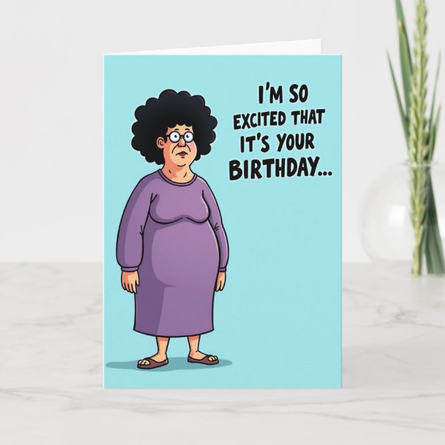 Carte d'anniversaire illustrée vibrante (Devant)