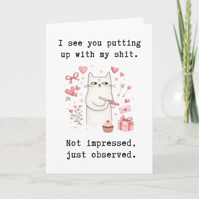 Carte d'anniversaire impertinente pour femme, sarc (Devant)