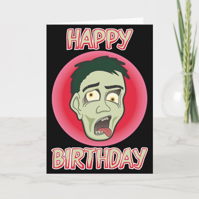 Carte d'anniversaire impressionnante de zombi (Devant)