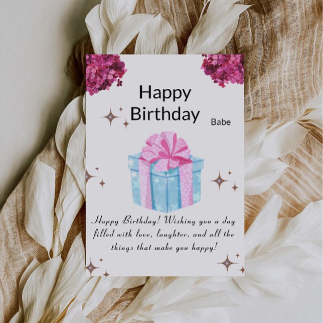 Carte d'anniversaire imprimable (Printable Happy Birthday Card)
