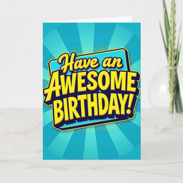 Carte d'anniversaire incroyable et vive (Devant)