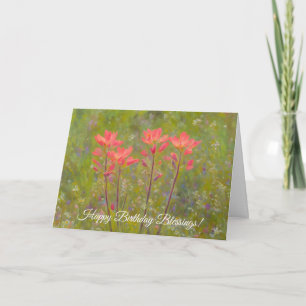 Carte d'anniversaire indienne Paintbrush Fleur sau